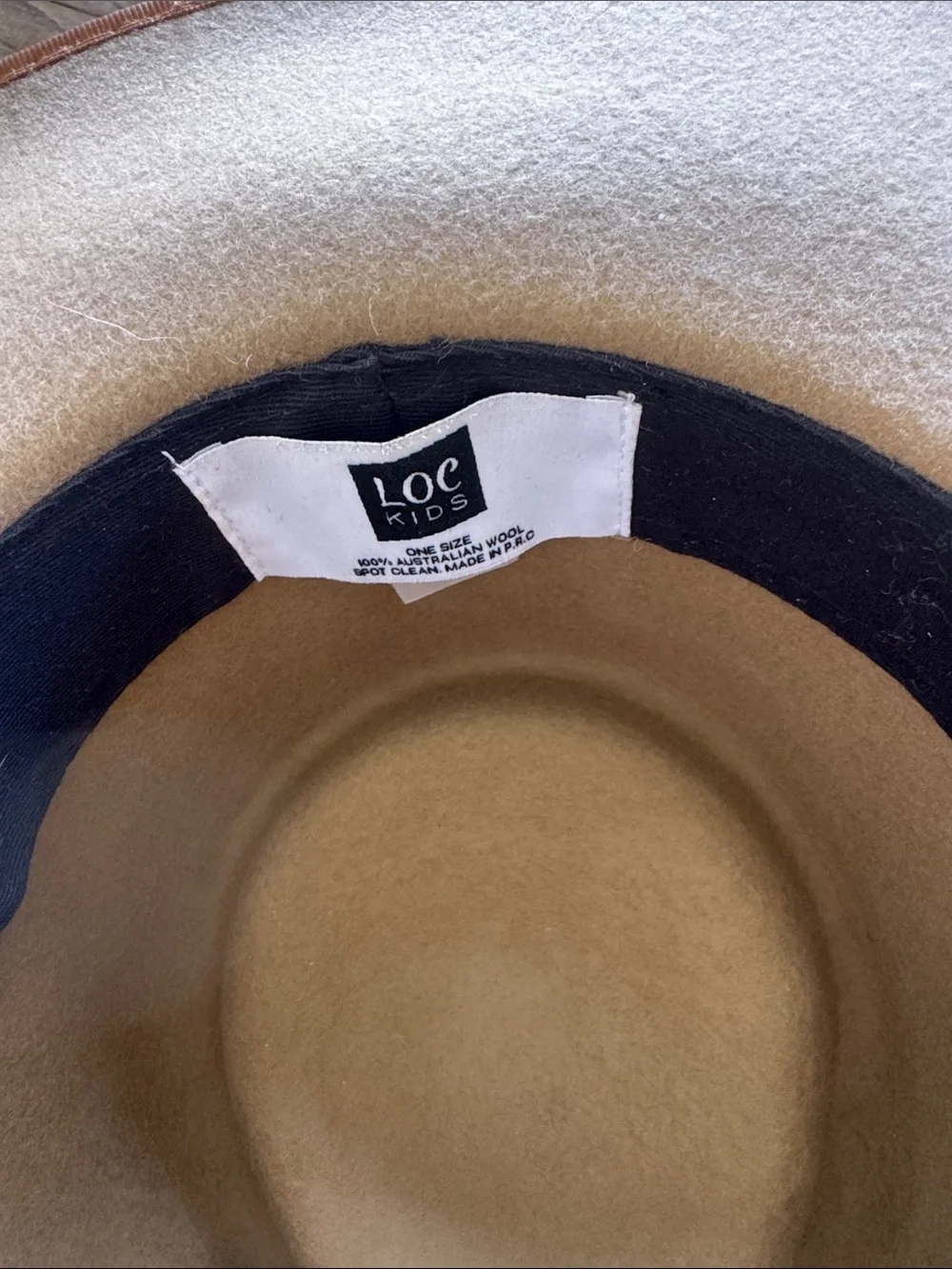 Lack of Color Teak Rancher hat Kids Wide-Brim in Tan - one size Australian wool